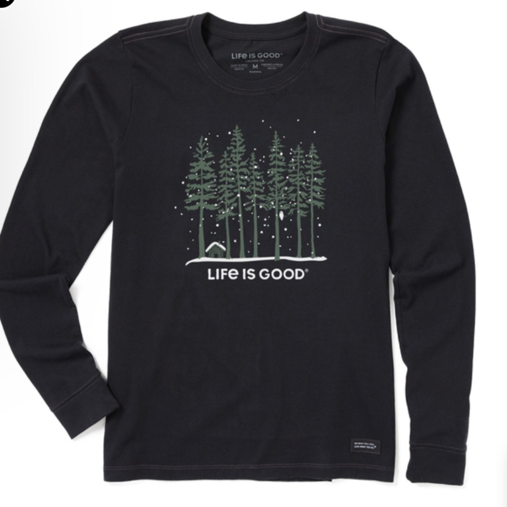 Life is Good Women’s Crusher Snowy Owl Long Sleeve Medium